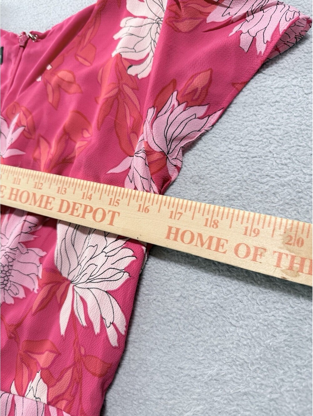 Talbots Midi Dress Floral Womens Size 12 Petite Pink Button Front Cottagecore - Picture 4 of 6